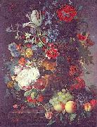 Jan van Huijsum Blumen und Fruchte oil painting artist